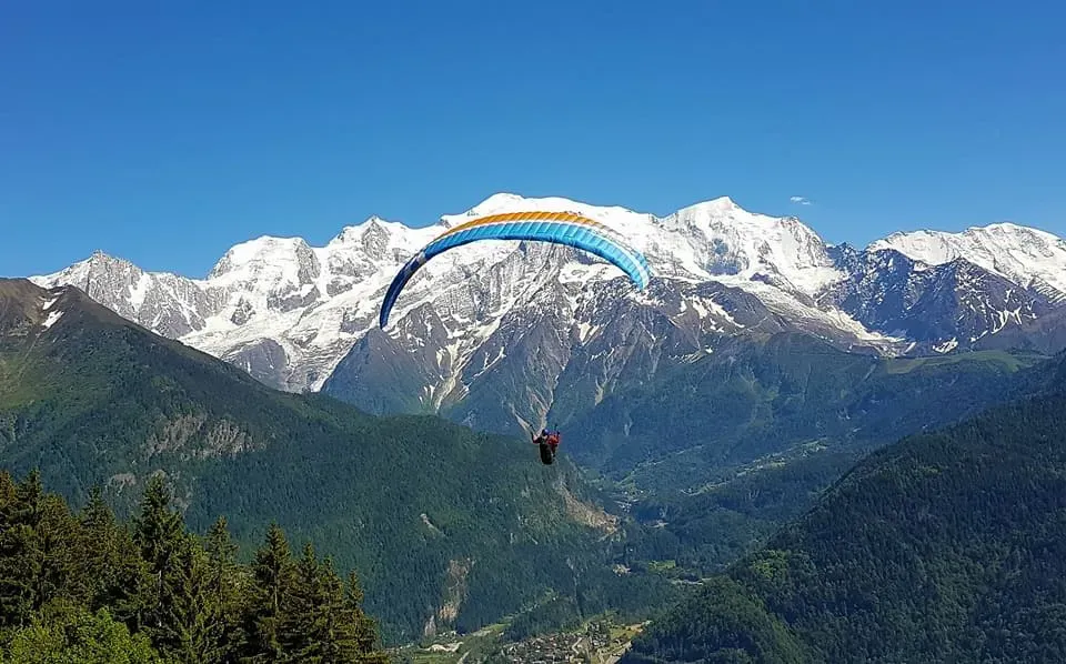 Paragliding on Annecy thermalling