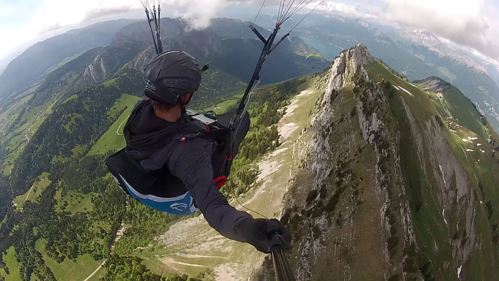Paragliding trip scenery