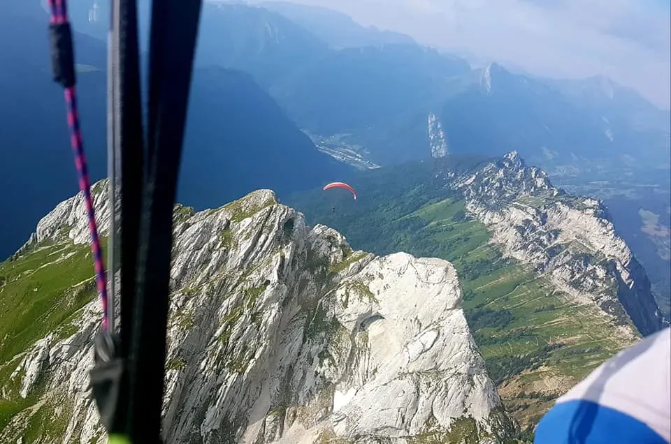Paragliding trip scenery