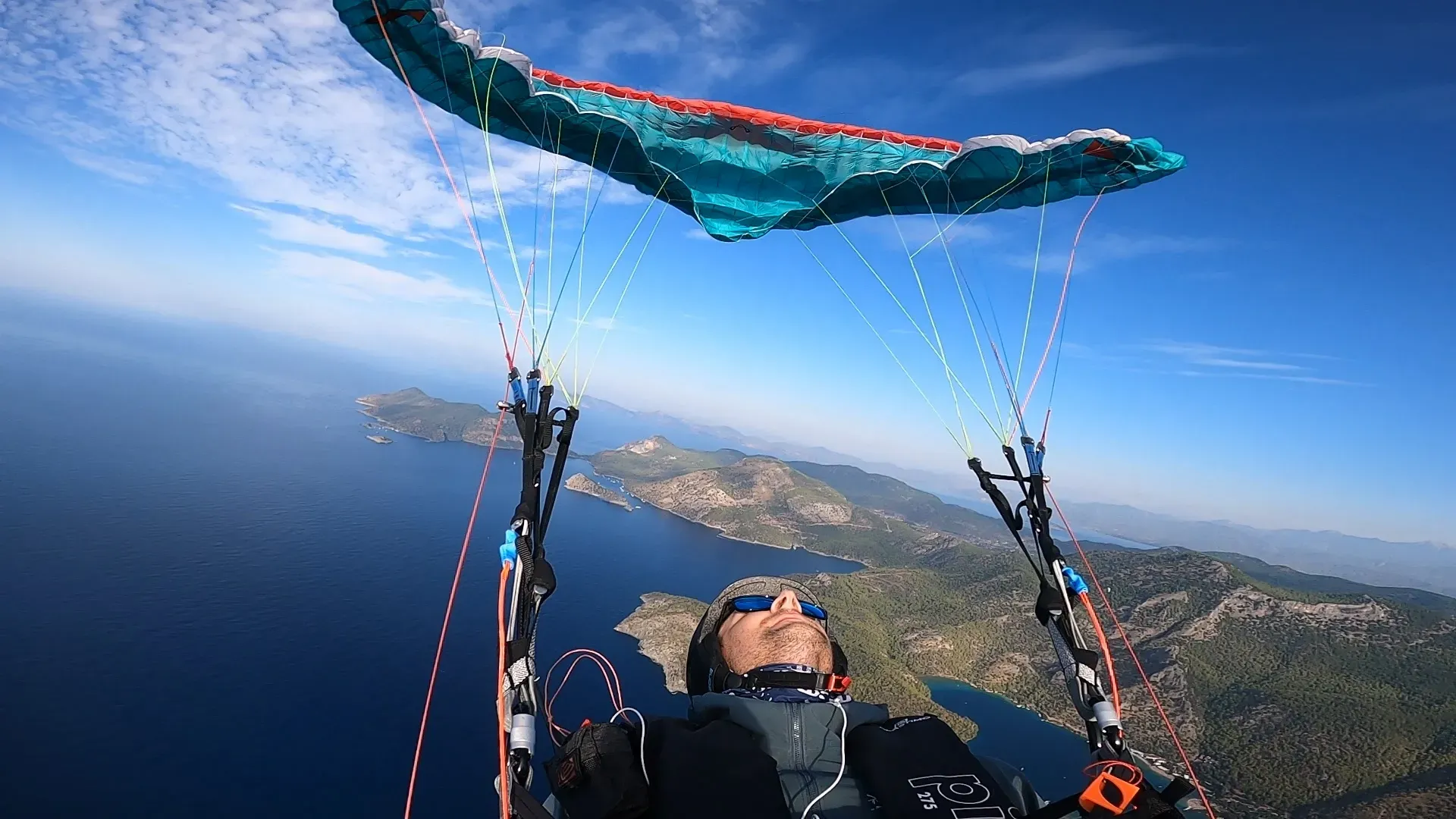 Paragliding trip scenery