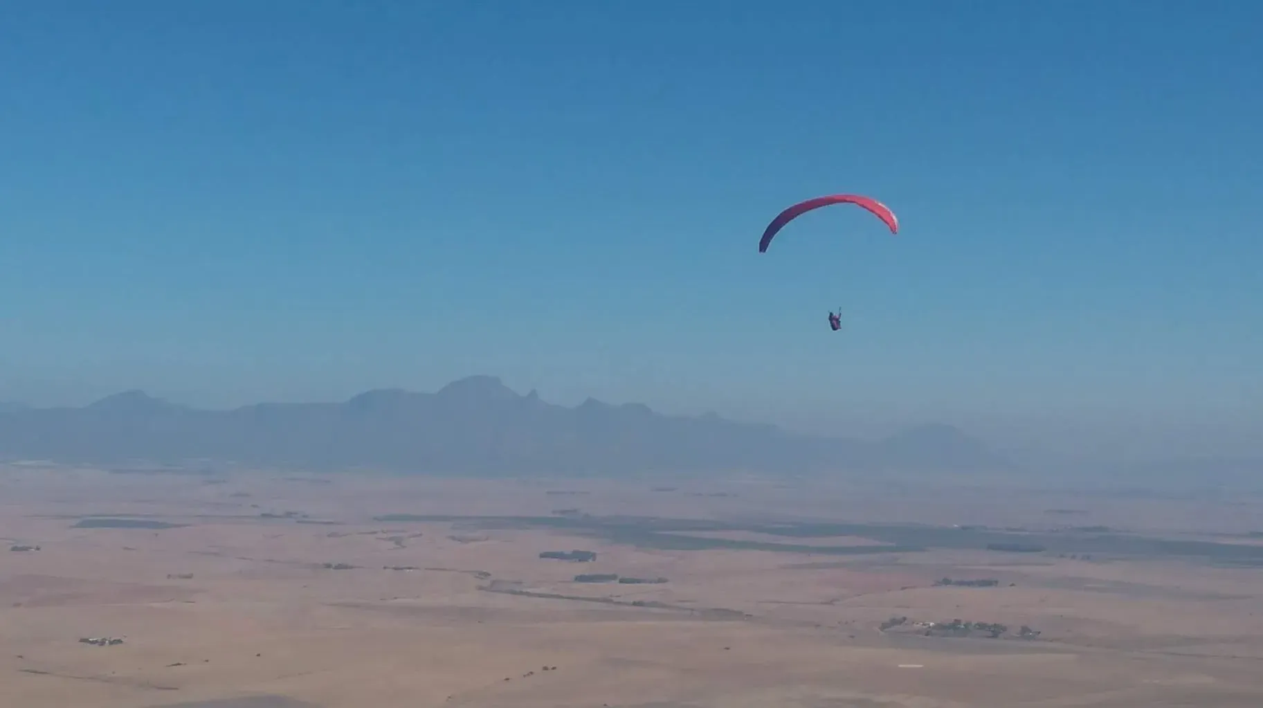 Paragliding trip scenery