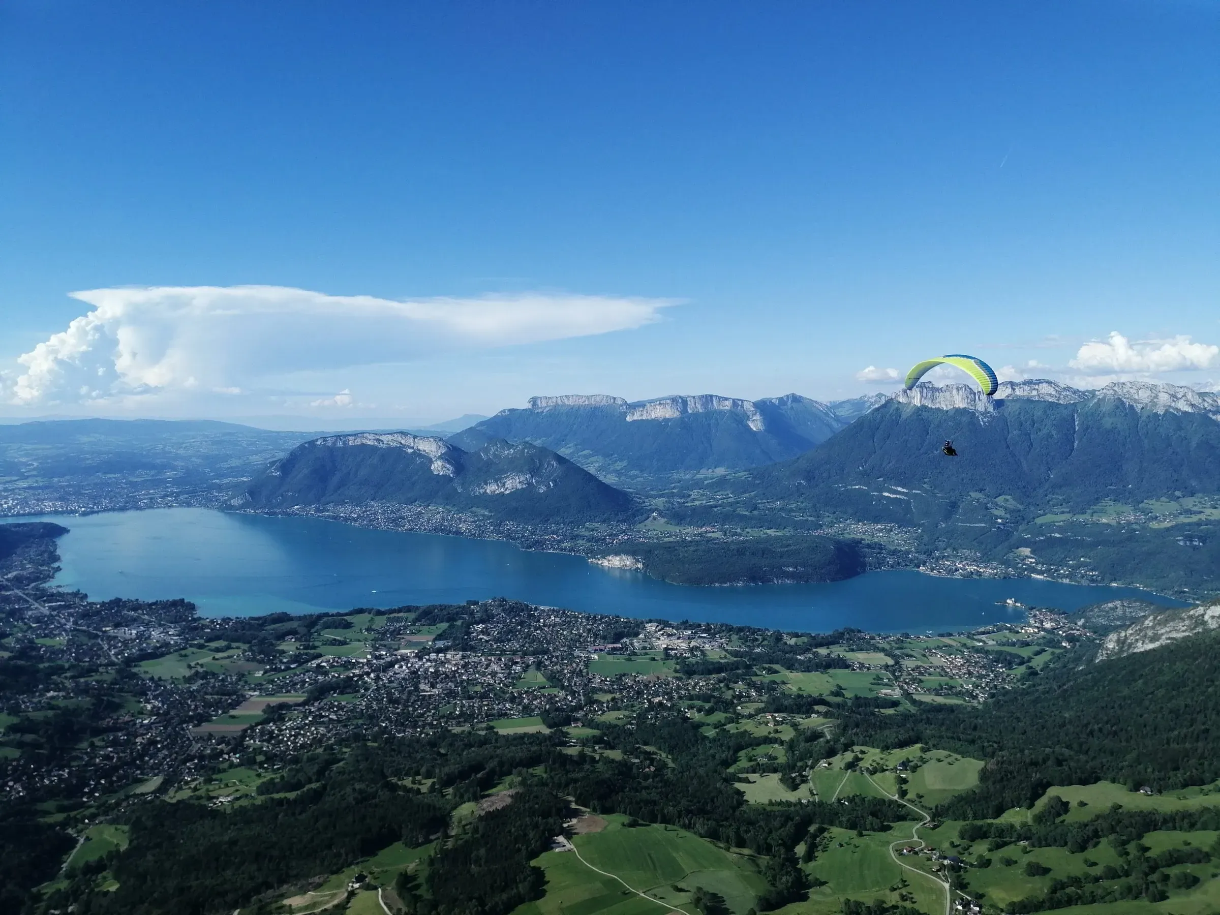 Paragliding trip scenery