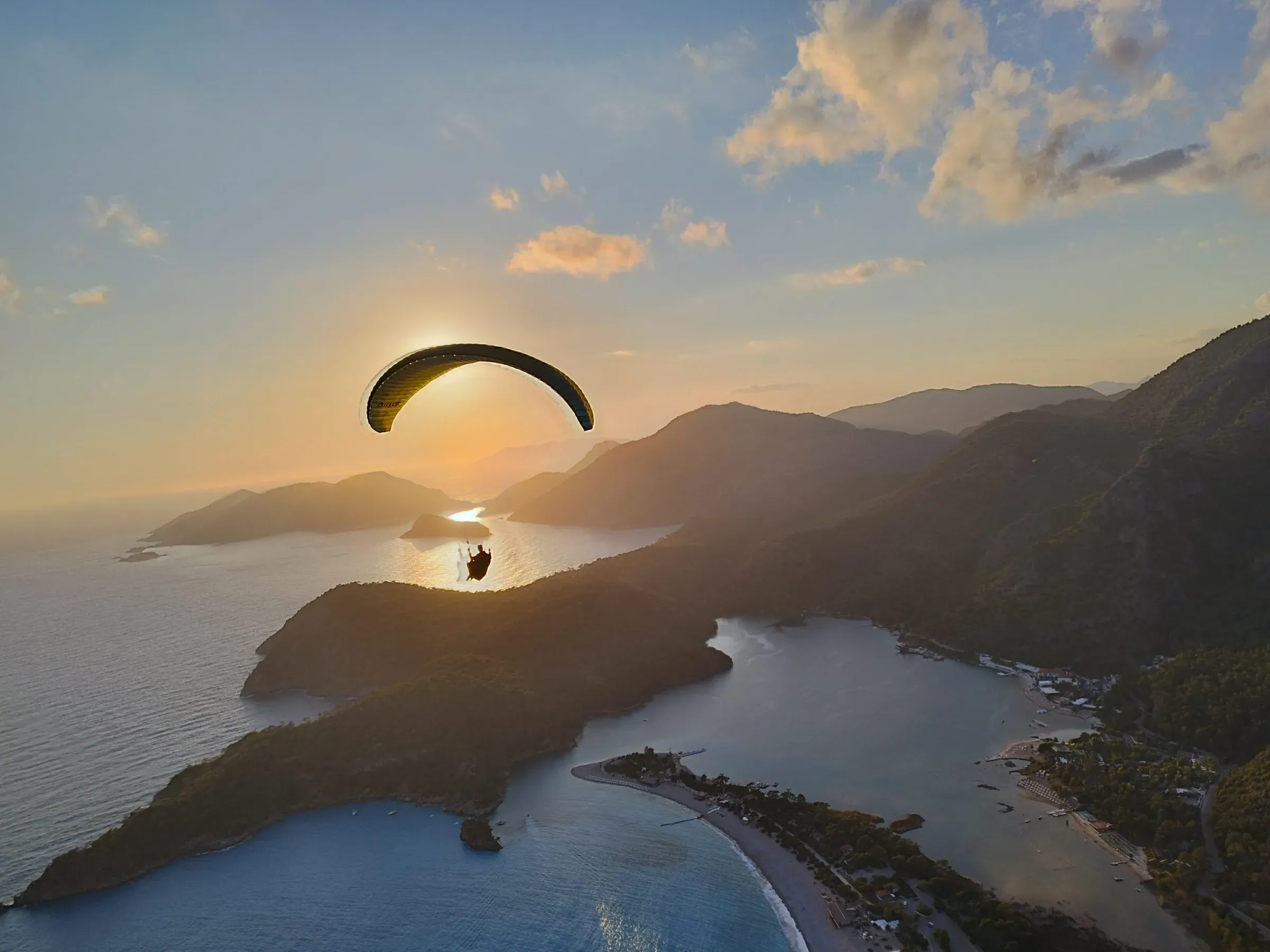 Paragliding trip scenery
